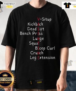 Official Valentine's Day Gym Workout Exercises Tank List T-Shirt featuring fun fitness graphics and heart designs.