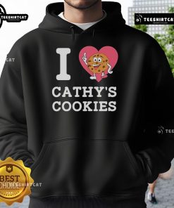 Official Violent Gentlemen I Heart Cathy's Cookies Hoodie in black, showcasing a stylish design perfect for casual wear.