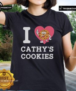Alt Text: Official Violent Gentlemen I Heart Cathy's Cookies Ladies Tee in stylish design showcasing a fun cookie theme.