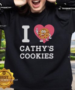Official Violent Gentlemen I Heart Cathy's Cookies Sweatshirt in black featuring a stylish logo and cozy design.