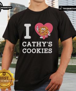 Official Violent Gentlemen I Heart Cathy's Cookies T-Shirt featuring a fun graphic design for cookie lovers.