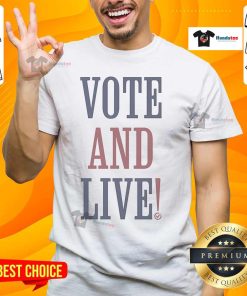 Official Vote and Live Turning Point USA TPUSA T-Shirt featuring a bold design in patriotic colors for supporters.