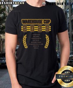 Official Warehouse Cup The Woogas 2025 T-Shirt featuring bold graphics and vibrant colors, perfect for fans and collectors.