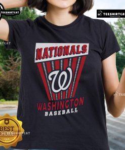 Official Washington Nationals Baseball Starter Ladies Tee in red, featuring team logo and comfortable fit for fans.