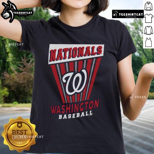 Official Washington Nationals Baseball Starter Ladies Tee in red, featuring team logo and comfortable fit for fans.