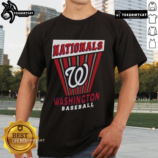 Alt Text: Official Washington Nationals Baseball Starter T-Shirt featuring team logo and colors, perfect for fans and casual wear.