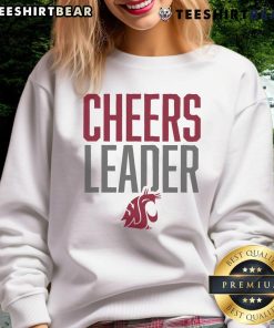 Official Washington State Cougars Cheers Leader Sweatshirt in crimson with logo, perfect for game day and school spirit.