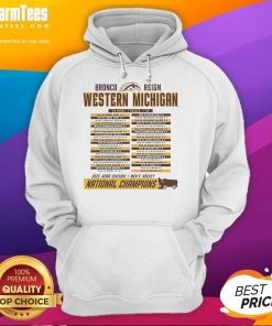 Official Western Michigan Broncos 2025 NCAA Frozen Four Men's Ice Hockey National Champions Schedule Hoodie design