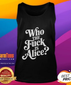 Official Who The Fck Is Alice Tank Top featuring bold graphic design, perfect for casual wear and music festival style.