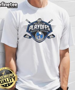 Official Wichita Thunder 2025 Kelly Cup Playoffs T-Shirt featuring team logo and playoff graphics in vibrant colors.
