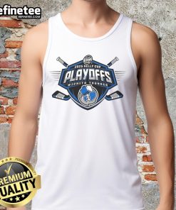 Official Wichita Thunder 2025 Kelly Cup Playoffs tank top featuring team logo and vibrant design for fans.
