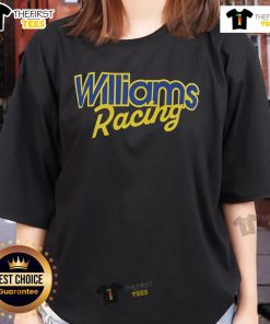 Official Williams Racing F1 Pitlane Ladies Tee showcasing stylish design for female racing fans.