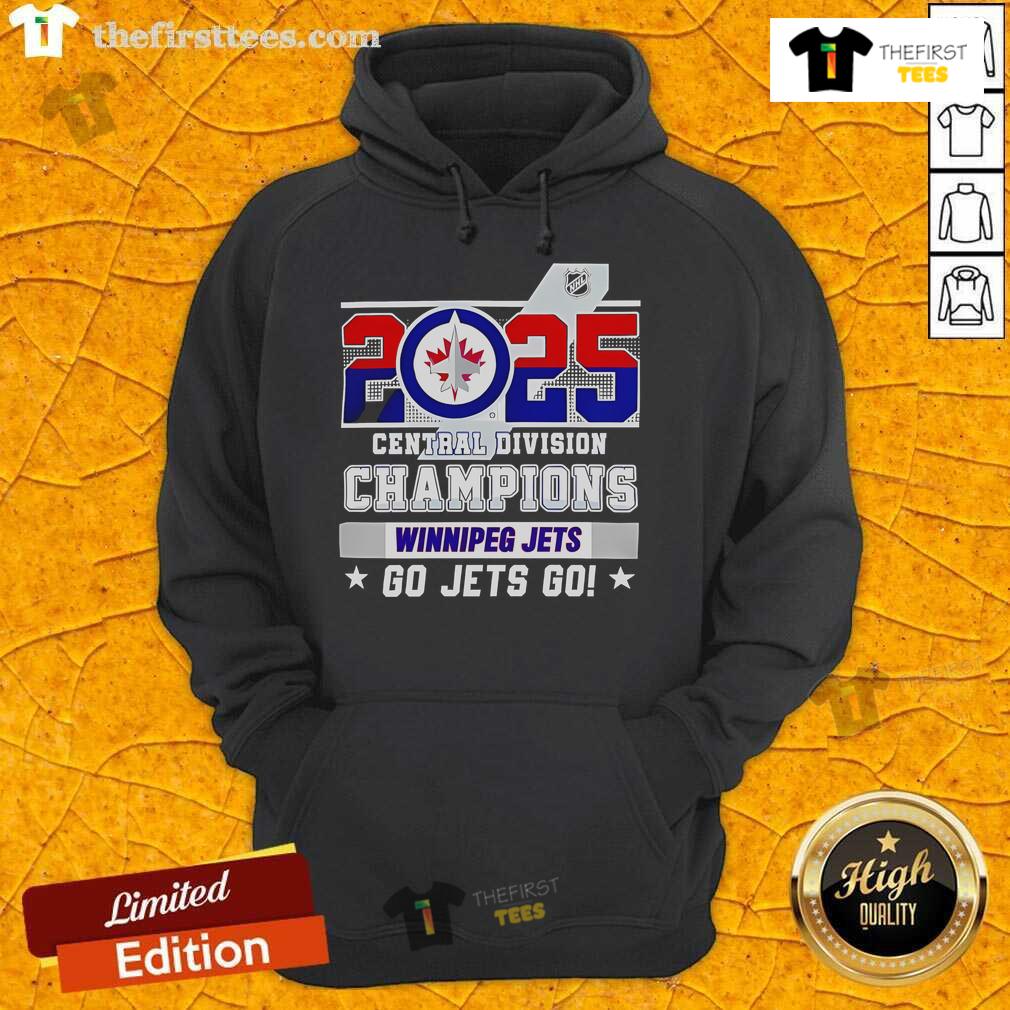 Official Winnipeg Jets 2025 Central Division Champions Go Jets Go Hoodie Official Winnipeg Jets 2025 Central Division Champions hoodie with 'Go Jets Go' slogan, perfect for fans and supporters.