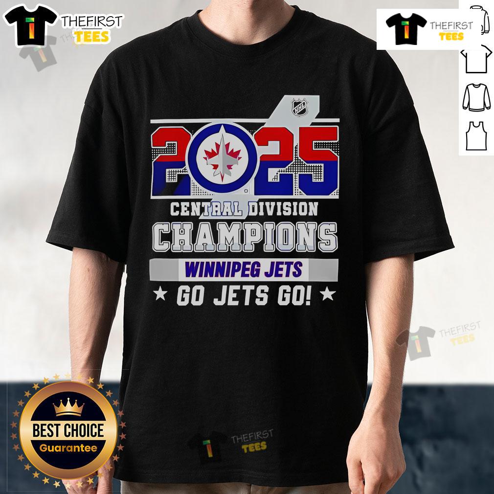 Official Winnipeg Jets 2025 Central Division Champions Go Jets Go T Shirt Official Winnipeg Jets 2025 Central Division Champions Go Jets Go T-Shirt featuring team logo and championship graphics.