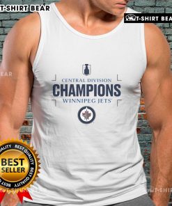 Official Winnipeg Jets 2025 Central Division Champions tank top showcasing team colors and logo, perfect for fans.