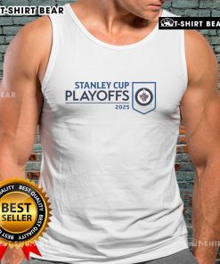 Official Winnipeg Jets 2025 Stanley Cup Playoffs logo tank top featuring a bold design for fans and supporters.