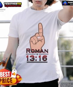 Alt Text: Official Wrestlemania Roman 13 16 T-Shirt featuring vibrant graphics of Roman Reigns and iconic Wrestlemania logo.