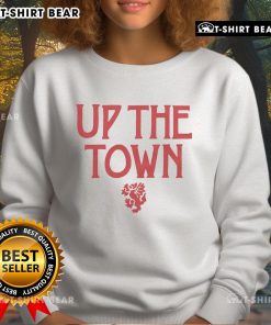 Alt Text: Official Wrexham AFC Up The Town Sweatshirt featuring club logo and vibrant design, perfect for fans supporting Wrexham.