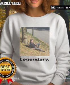 Official WYC Grousbeck Legendary Sweatshirt in navy blue, featuring a bold logo and cozy design for ultimate comfort.