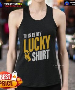 Official Wyoming Cowboys This Is My Lucky Tank Top featuring vibrant team colors and logo, perfect for game day.
