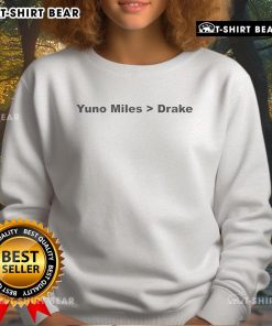 Official Yuno Miles Drake Sweatshirt featuring a stylish design and comfortable fit for fans and fashion lovers.