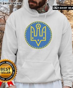 Official Zelensky Tryzub Hoodie featuring the iconic Tryzub emblem, perfect for supporters of Ukraine and its leader.