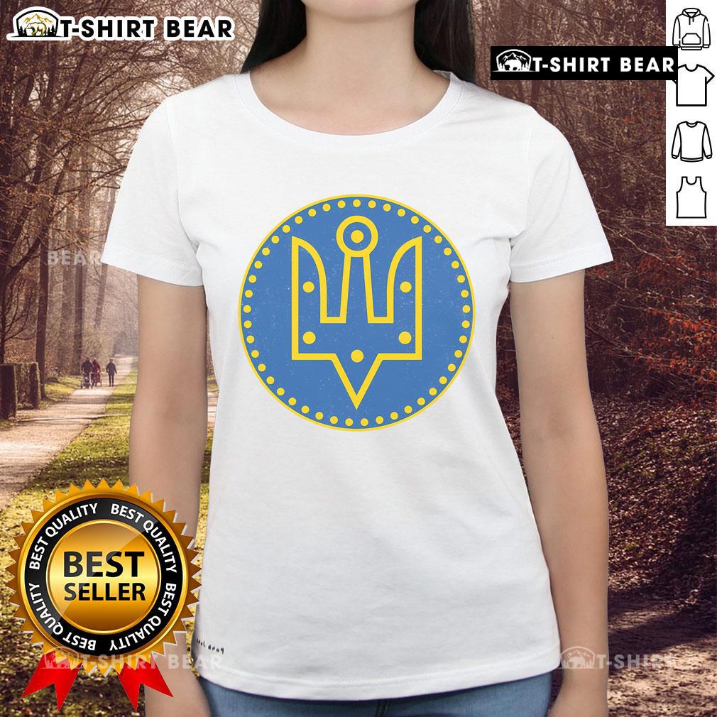 Official Zelensky Tryzub Ladies Tee Official Zelensky Tryzub Ladies Tee featuring a stylish design with the Tryzub emblem, perfect for supporters of Ukraine.