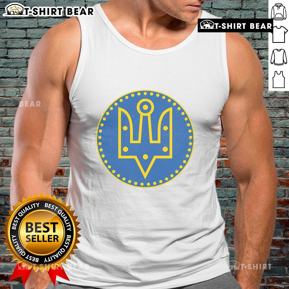 Official Zelensky Tryzub Tank Top Official Zelensky Tryzub tank top featuring the iconic Ukrainian emblem, perfect for supporters of Ukraine.