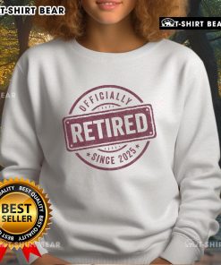 Cozy officially retired since 2025 sweatshirt in navy blue, perfect for celebrating retirement in style and comfort.