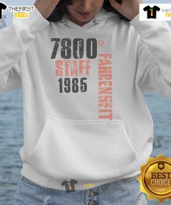 Alt Text: Original Bon Jovi 7800 Fahrenheit Staff 1985 Hoodie featuring vintage design and iconic band logo.