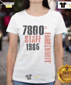 Alt Text: Original Bon Jovi 7800 Fahrenheit 1985 ladies tee featuring vibrant graphics and classic rock style.