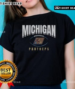 Original Michigan Panthers Football Outline Ladies Tee featuring a stylish design for fans of the team.