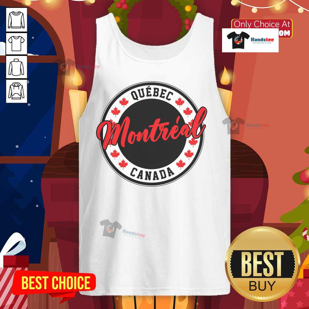 Original Quebec Montreal Canada Script Circle Leaf Tank Top Original Quebec Montreal Canada Script Circle Leaf Tank Top featuring vibrant design and comfortable fit for summer style.