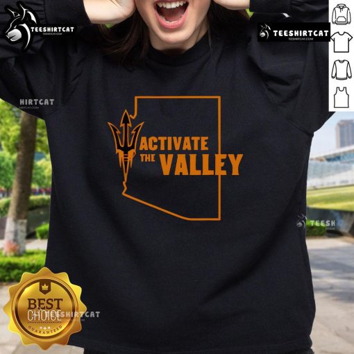 Alt Text: Original Sun Devil Activate The Valley Special Edition Sweatshirt featuring bold graphics and vibrant colors.