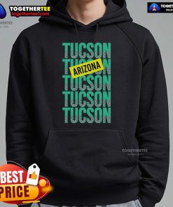 Original Tucson Arizona Repeat Logo Hoodie featuring a stylish design and vibrant colors, perfect for casual wear.