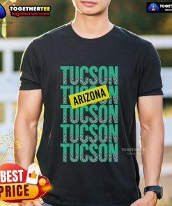 Original Tucson Arizona Repeat Logo T-Shirt featuring a vibrant design, perfect for showcasing Tucson pride.