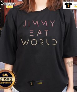 Official Jimmy Eat World Futuristic Logo Ladies Tee featuring a stylish design for fans of the band.