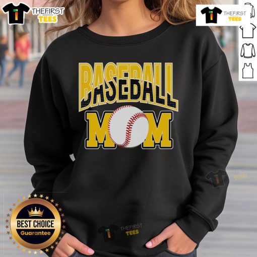 Premium Baseball Mom sweatshirt featuring a stylish design, perfect for sports moms supporting their kids on the field.
