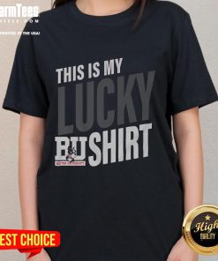 Premium Boston Terriers 'This Is My Lucky Ladies' tee featuring cute dog graphics on a stylish shirt.