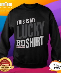 Premium Boston Terriers sweatshirt featuring a 'This Is My Lucky' design, perfect for dog lovers and casual wear.