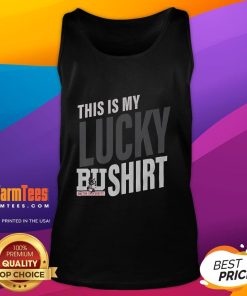 Alt Text: Premium Boston Terriers 'This Is My Lucky' tank top featuring adorable dog graphics and stylish design.