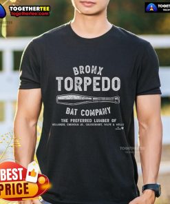 Premium Bronx Torpedo Bat Company T-Shirt featuring a stylish design and logo, perfect for baseball enthusiasts.