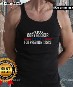 Alt Text: Premium Cory Booker for President 2028 tank top featuring bold design, perfect for supporters and campaign enthusiasts.