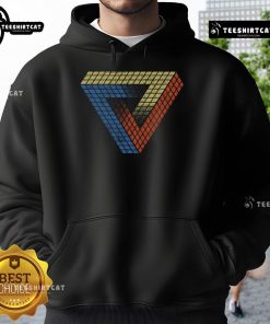 Premium Cube Triangle Optical Illusion Hoodie featuring a vibrant, eye-catching design for trendy streetwear fashion.