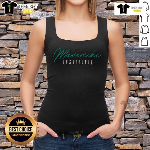 Alt Text: Premium Dallas Mavericks Training Day Tank Top featuring team colors and logo, perfect for fans and athletes.