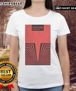 Premium Darkside tour poster for The Warfield, San Francisco, CA, April 8, 2025, featured on a ladies tee.