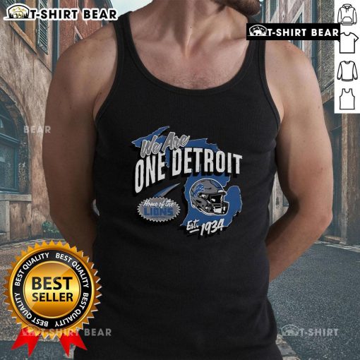 Premium Detroit Lions 'We Are On Detroit Est 1934' tank top, perfect for fans showing team spirit and style.