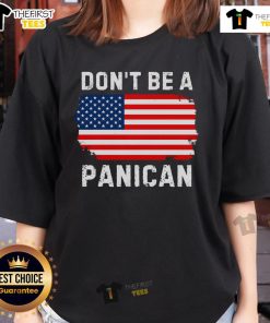Premium Don't Be A Panican Ladies Tee featuring a stylish graphic design, perfect for casual wear and trendy outfits.
