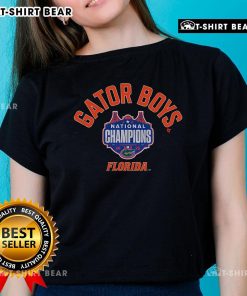 Premium Florida Basketball National Champion Gator Boys & Ladies Tee showcasing vibrant team colors and logo.