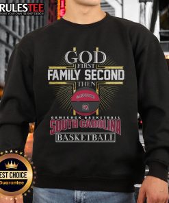 Premium God First Family Second South Carolina Gamecocks basketball sweatshirt, limited edition design for fans.